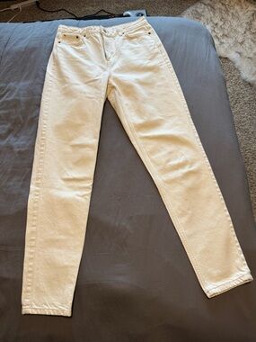 Women’s Cream High-Rise Straight Jeans
